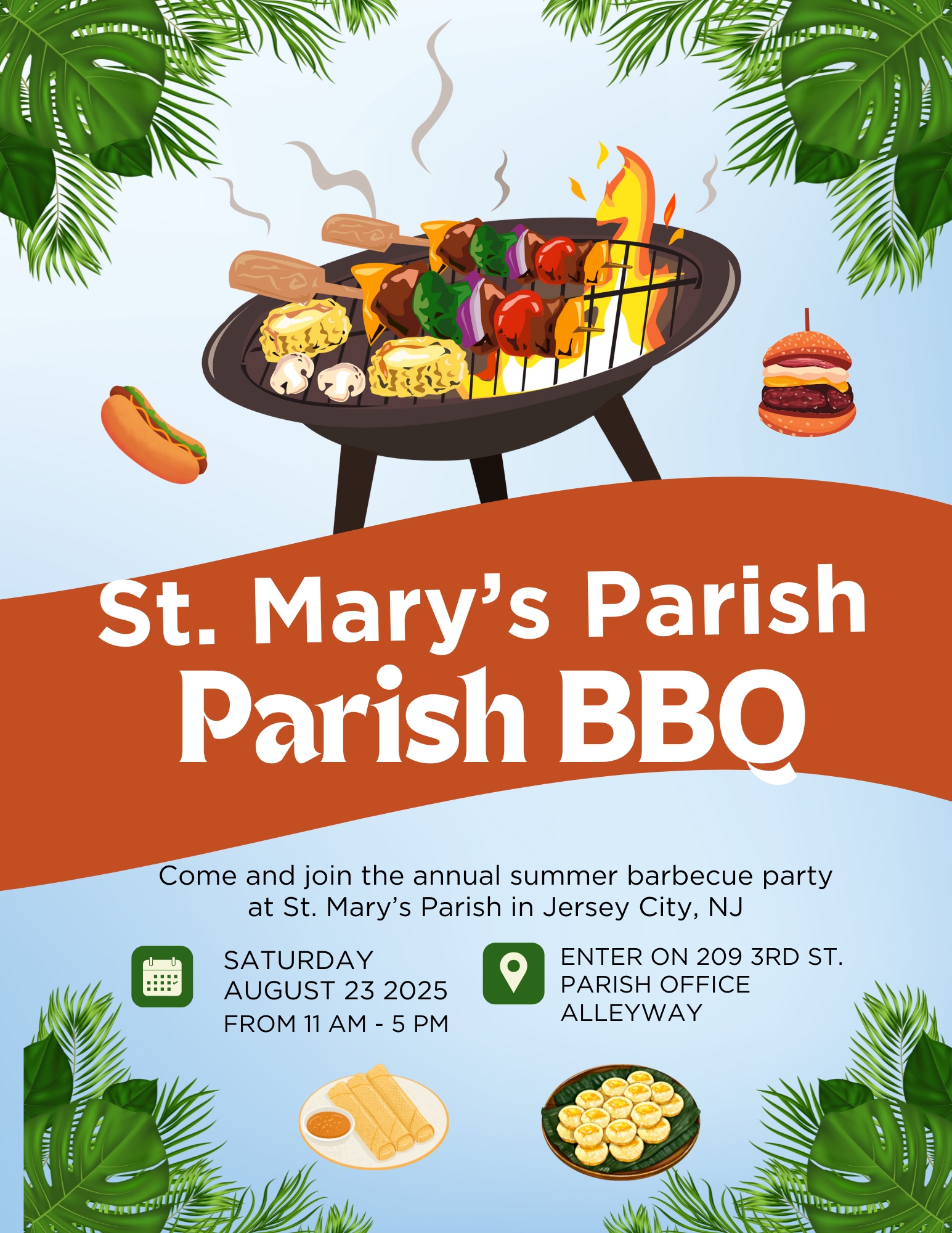 2025 Parish Summer Barbecue Flyer